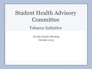 Student Health Advisory Committee Tobacco Initiative