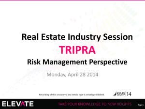 TRIPRA – Insured`s Position