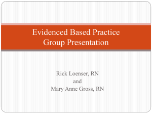 Evidence based Practice