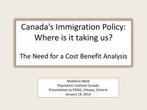 Economic benefits of Canada`s population growth (cont`d)