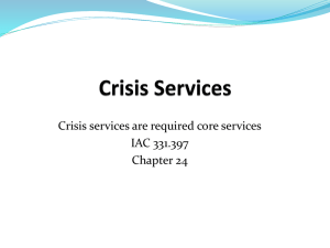 Crisis Services Proposal 2014