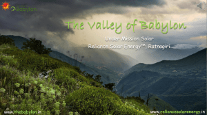 The Valley of Babylon - Reliance Solar Energy