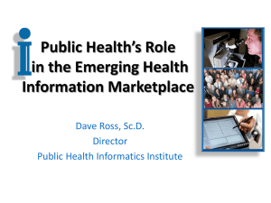The Role of Public Health in the Emerging Information Marketplace