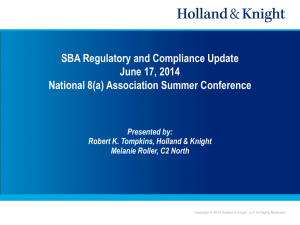 Reporting, Regulatory and Compliance Changes