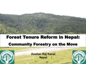 Forest Tenure Reform in Nepal - Rights and Resources Initiative