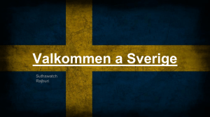 Valkommen a Sverige