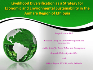 Livelihood Diversification as a Strategy for combatting desertification