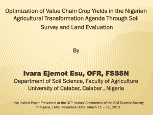 Soil Science Conference 2013 - Soils Science Society of Nigeria