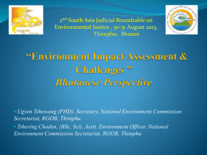 Environment Impact Assessment & Challenges, Bhutanese