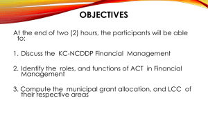 PPT for the ACT Training on Community Finance