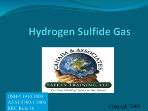 Hydrogen Sulfide Gas
