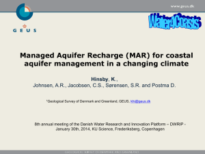(MAR) for coastal aquifer management in a changing climate