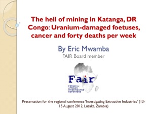 The hell of mining in Katanga, DR Congo: Uranium-damaged