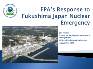 EPA`s Response to Fukushima Japan Nuclear Emergency