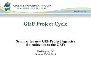 Project Cycle - Global Environment Facility
