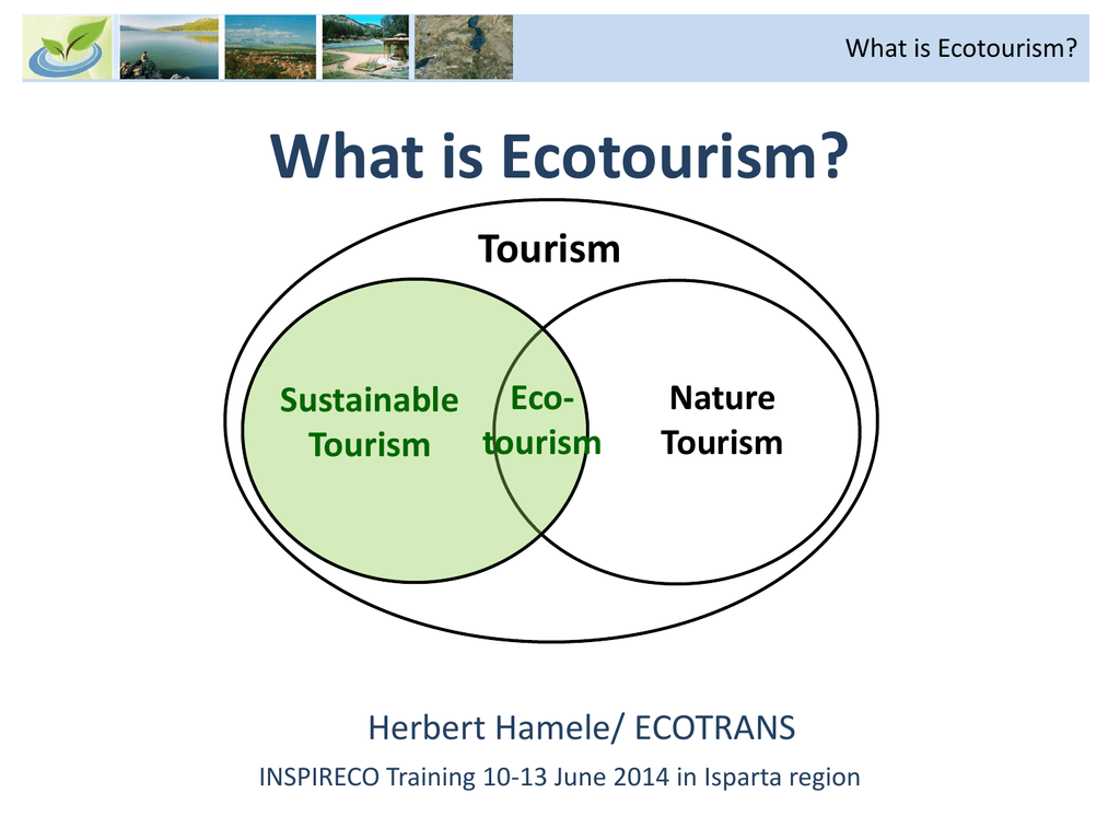 concept of sustainable tourism and ecotourism