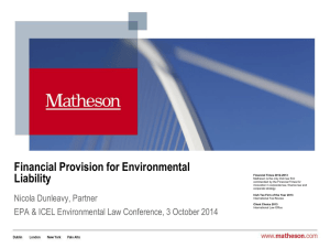 Financial Provision for Environmental Liability