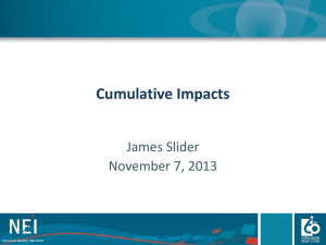 Cumulative Impacts Presentation to the November 2013 NESCC Mtg