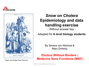 Snow on Cholera Epidemiology and data handling