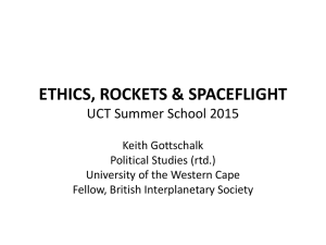 Ethics, Rockets and Spaceflights Course Slides