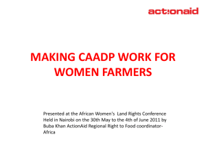 [Presentation] Making CAADP Work for Women Farmers