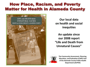 How Place, Racism, and Poverty Matter for Health in Alameda