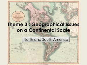 Theme 3 : Geographical Issues on a Continental Scale