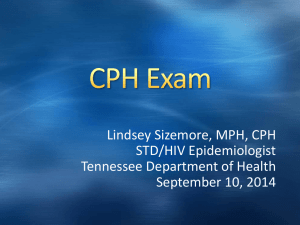 Certified Public Health (CPH) - Tennessee Public Health Association
