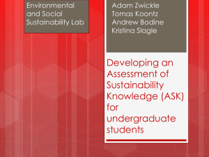 Developing an Assessment of Sustainability Knowledge (ASK)