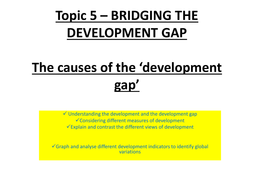 development gap case study