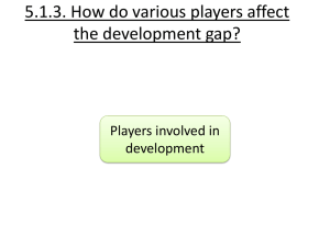 5.1.3. How do various players affect the development gap?