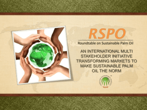 Supply Chain Associates - Roundtable on Sustainable Palm Oil