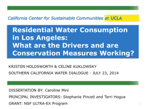 Residential Water Consumption in Los Angeles