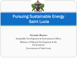 Pursuing Sustainable Energy in St. Lucia