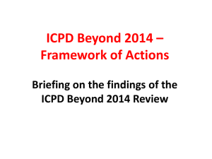 Powerpoint presentation on key findings from the ICPD Beyond