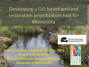 Developing Statewide GIS Driven System for Restoration