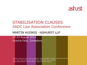 2014-08-18 STABLISATION CLAUSES