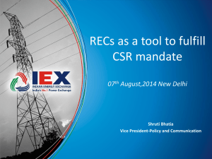Voluntary REC Market 9 July, IHC, New Delhi