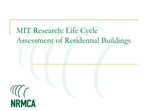 MIT Research: Life Cycle Assessment of Residential Buildings