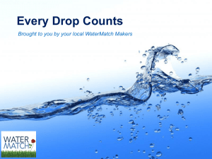 Why Every Drop Counts