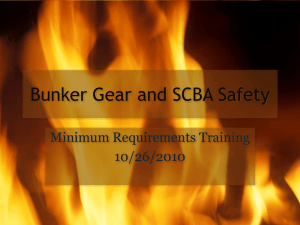 Bunker Gear and SCBA Safety - Priceville Volunteer Fire Department