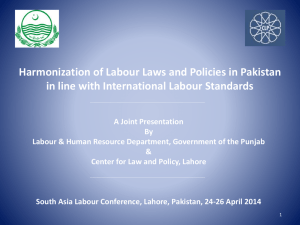 Harmonization of Labour Laws and Policies in the Region