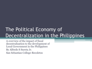 The Political Economy of Decentralization in the Philippines