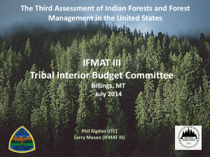 Intertribal Timber Council, IFMAT presentation