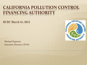 California POLLUTION CONTROL FINANCING AUTHORITY RCRC