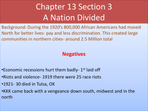 Chapter 13 Section 3 A Nation Divided