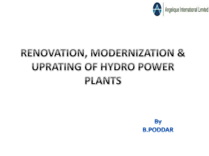 Renovation, Modernization & Uprating of Hydro