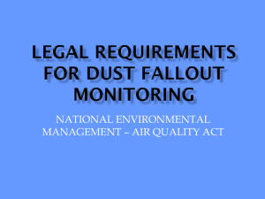 Fallout Monitoring Requirements