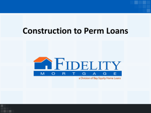 Construction to Perm Loans