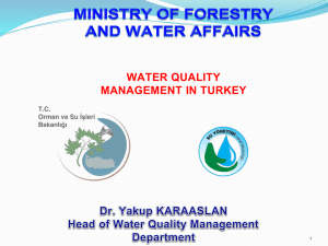 Water Quality Management In Turkey